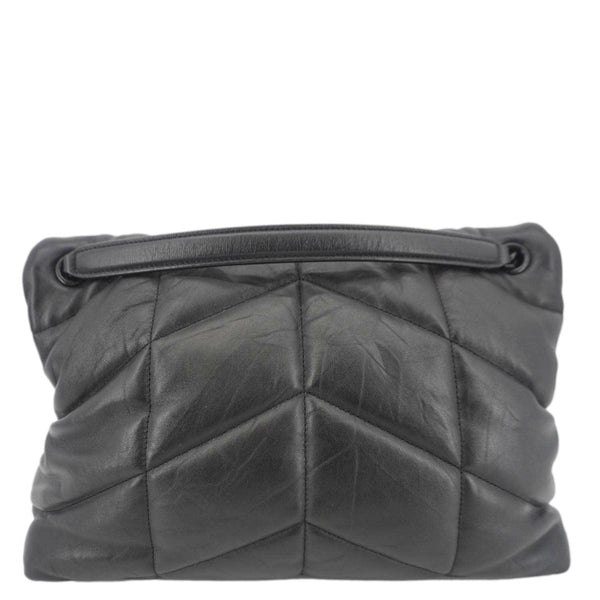 YVES SAINT LAURENT Loulou Puffer Quilted Lambskin Leather Crossbody Bag Black