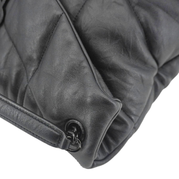 YVES SAINT LAURENT Loulou Puffer Quilted Lambskin Leather Crossbody Bag Black