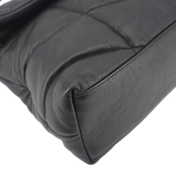 YVES SAINT LAURENT Loulou Puffer Quilted Lambskin Leather Crossbody Bag Black