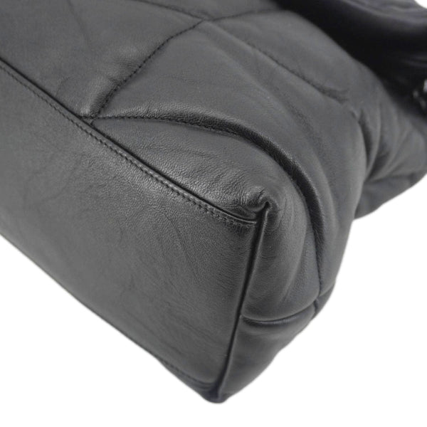 YVES SAINT LAURENT Loulou Puffer Quilted Lambskin Leather Crossbody Bag Black