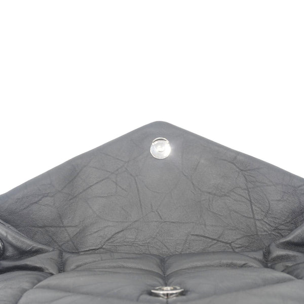 YVES SAINT LAURENT Loulou Puffer Quilted Lambskin Leather Crossbody Bag Black