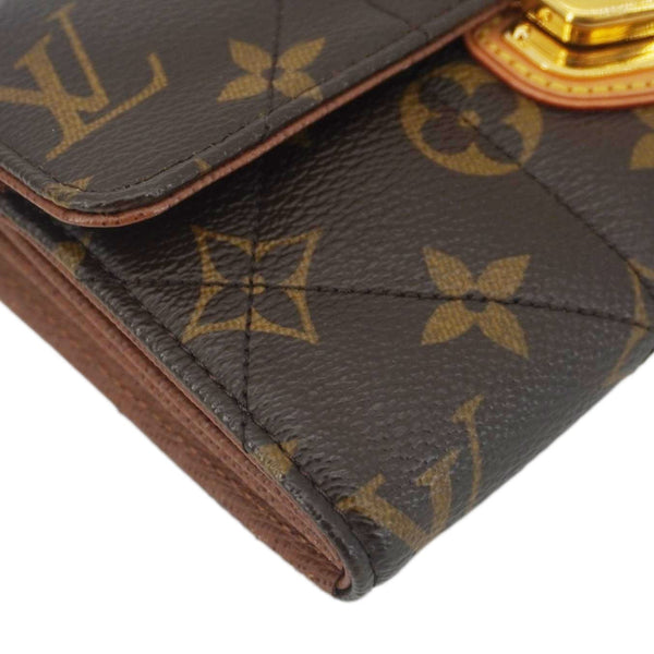 LOUIS VUITTON Sarah Etoile Monogram Canvas Wallet Brown