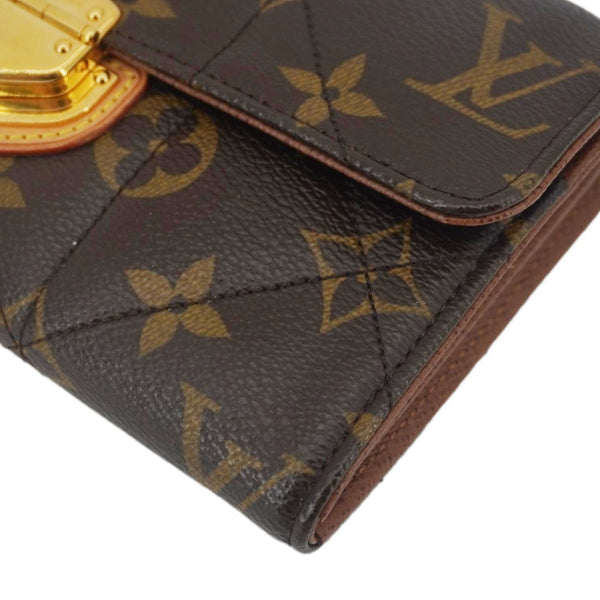 LOUIS VUITTON Sarah Etoile Monogram Canvas Wallet Brown