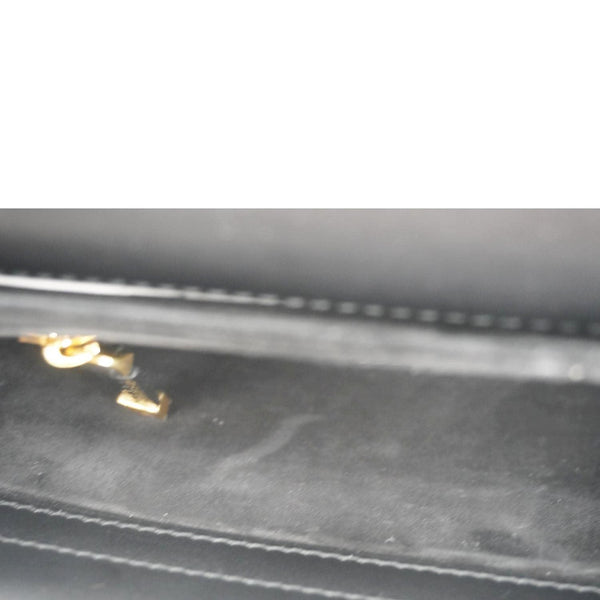 CHRISTIAN DIOR Jolie Small Cannage Tweed Top Handle Shoulder Bag Black