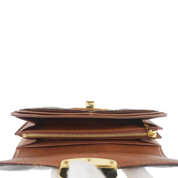 LOUIS VUITTON Sarah Etoile Monogram Canvas Wallet Brown
