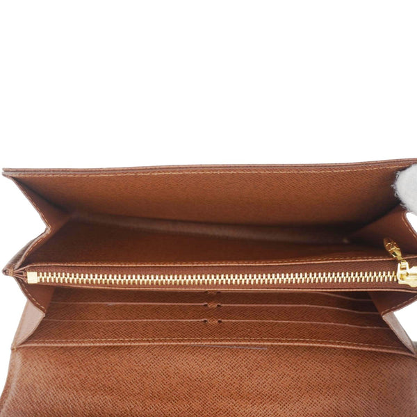 LOUIS VUITTON Sarah Etoile Monogram Canvas Wallet Brown