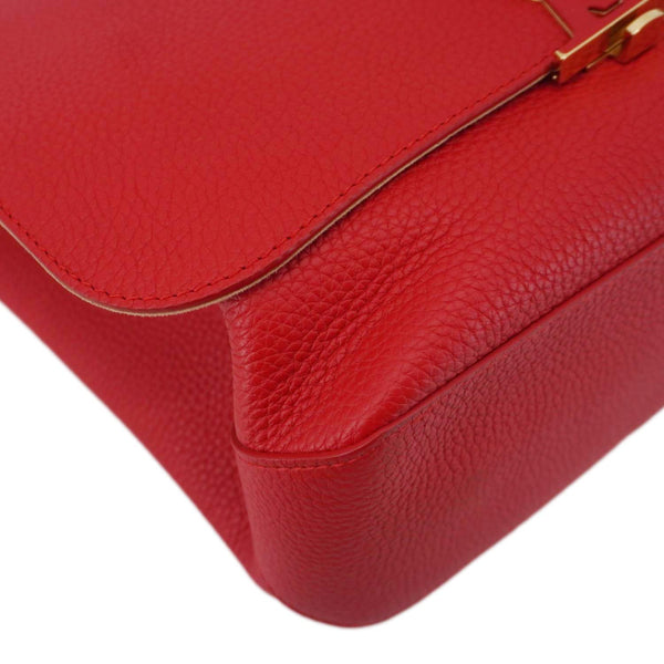 LOUIS VUITTON Volta Taurillon Leather Shoulder Bag Coquelicot