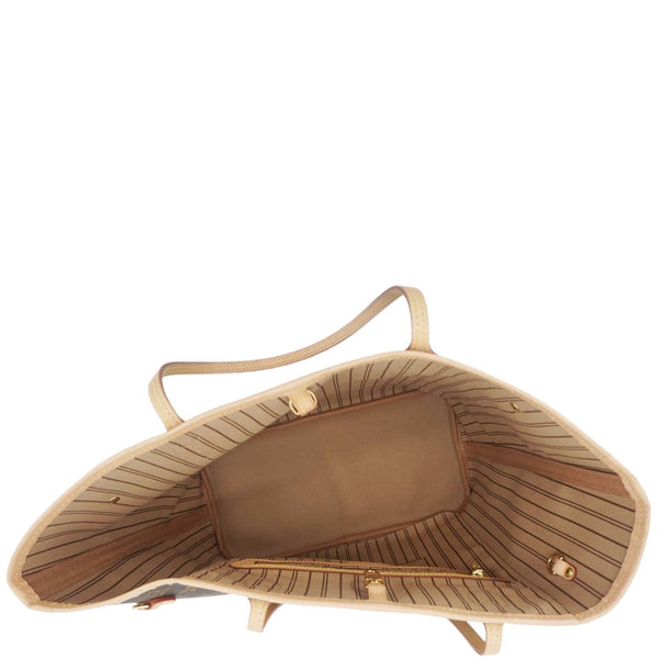 LOUIS VUITTON Neverfull MM Monogram Canvas Shoulder Bag Brown