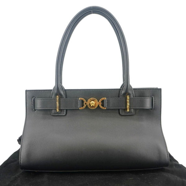Versace Medusa '95 Smooth Leather Tote Bag Black