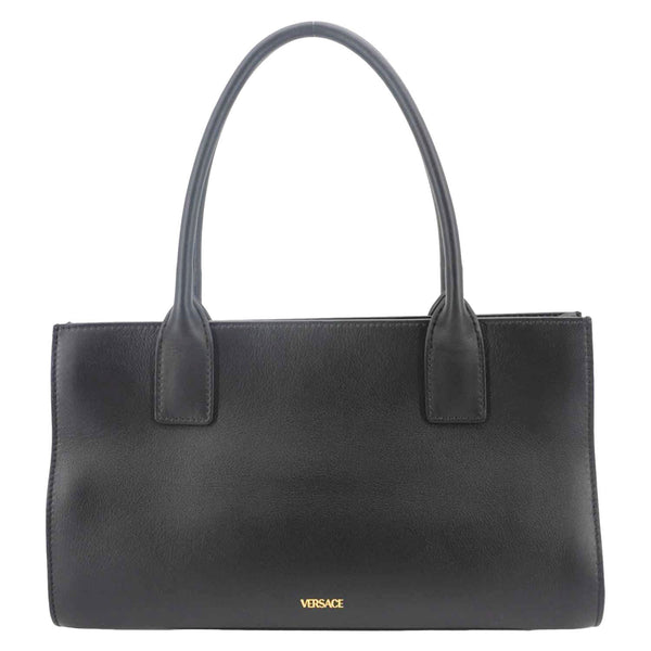 Versace Medusa '95 Smooth Leather Tote Bag Black