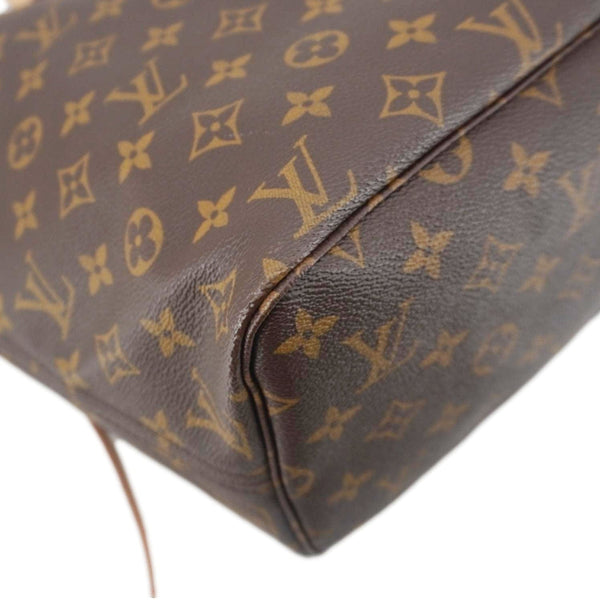 LOUIS VUITTON Neverfull MM Monogram Canvas Shoulder Bag Brown