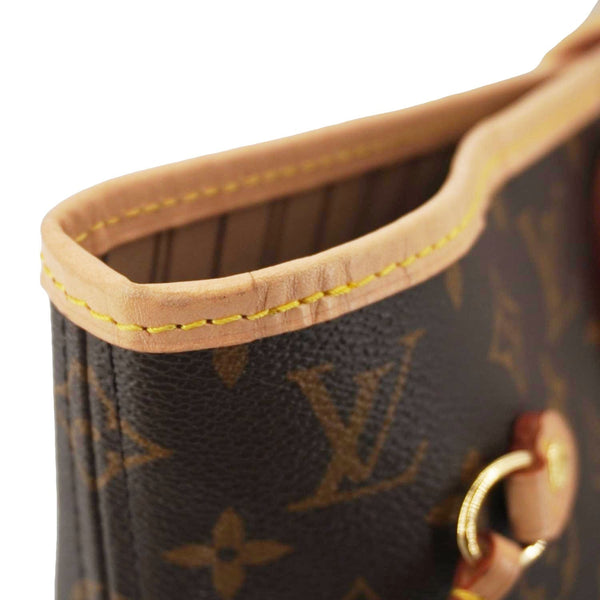 LOUIS VUITTON Neverfull MM Monogram Canvas Shoulder Bag Brown