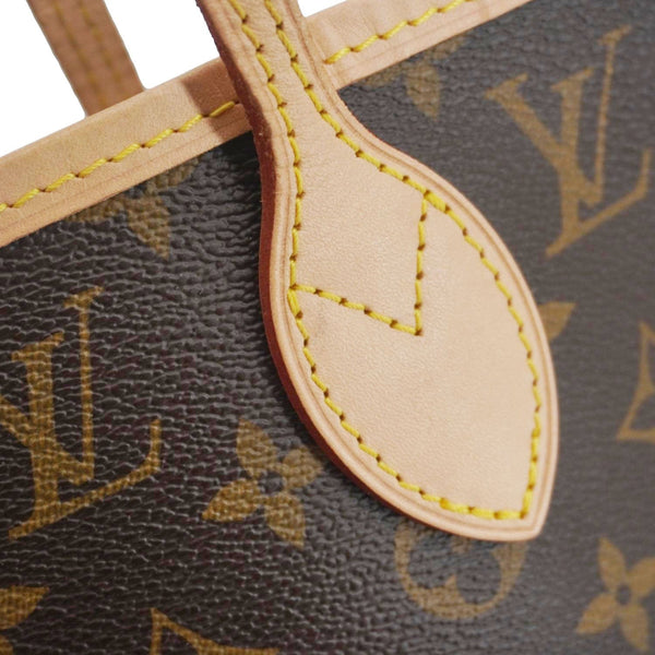 LOUIS VUITTON Neverfull MM Monogram Canvas Shoulder Bag Brown