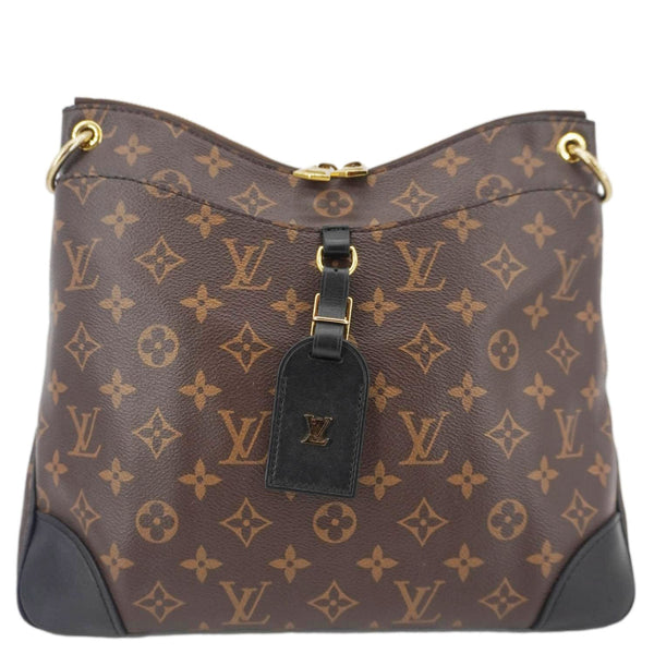 LOUIS VUITTON Odeon NM MM Monogram Canvas Shoulder Bag Black