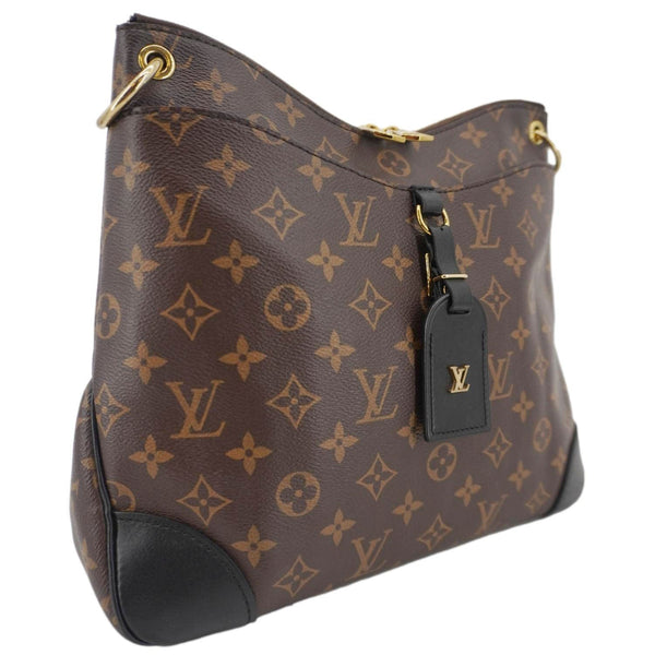 LOUIS VUITTON Odeon NM MM Monogram Canvas Shoulder Bag Black