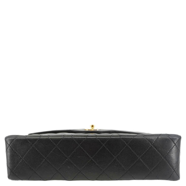 CHANEL Paris Two-Tone CC Logo Quilted Leather Shoulder Bag Black