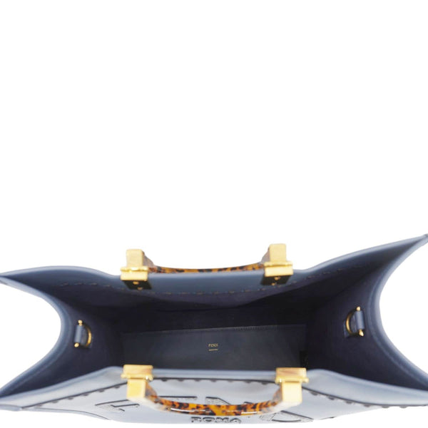 FENDI Sunshine Leather Crossbody Tote Bag Blue