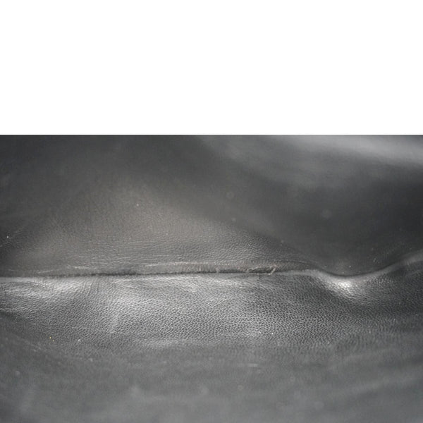 CHANEL Paris Two-Tone CC Logo Quilted Leather Shoulder Bag Black