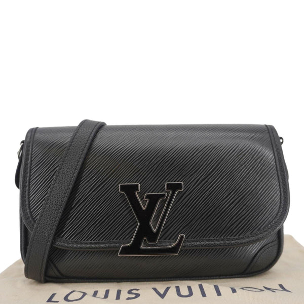 LOUIS VUITTON Buci Epi Leather Shoulder Bag Black