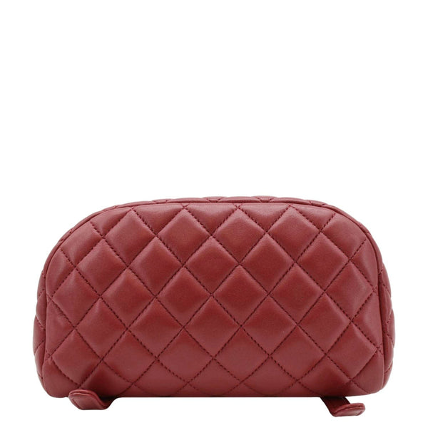 CHANEL Urban Spirit Quilted Leather Backpack Bag Red