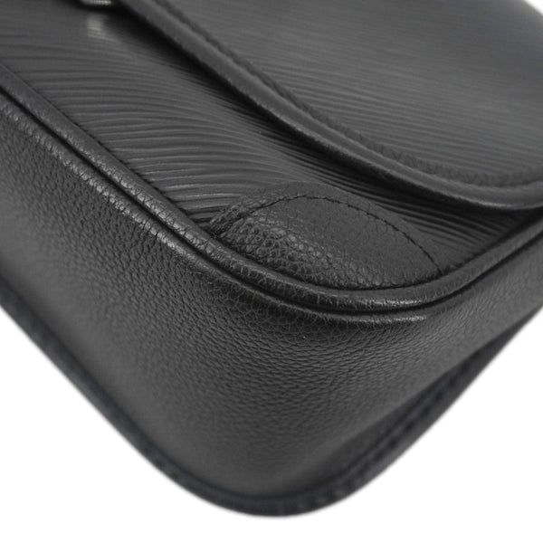 LOUIS VUITTON Buci Epi Leather Shoulder Bag Black