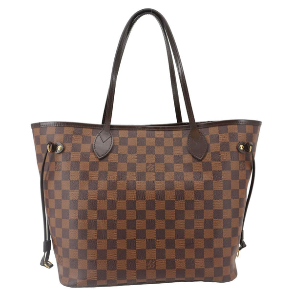 LOUIS VUITTON Neverfull MM Damier Ebene Shoulder Bag Brown
