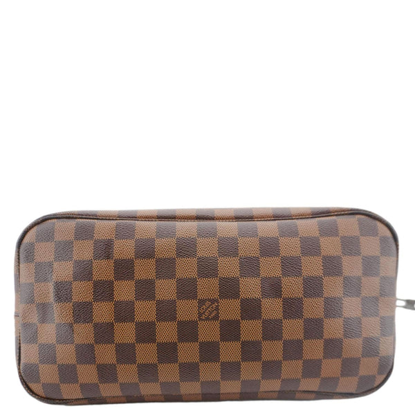LOUIS VUITTON Neverfull MM Damier Ebene Shoulder Bag Brown