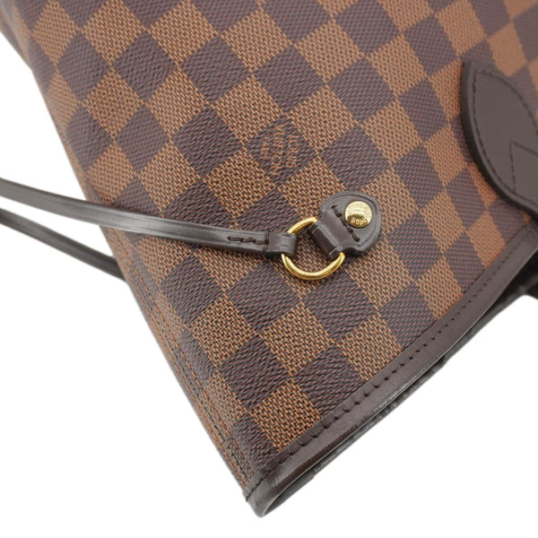 LOUIS VUITTON Neverfull MM Damier Ebene Shoulder Bag Brown