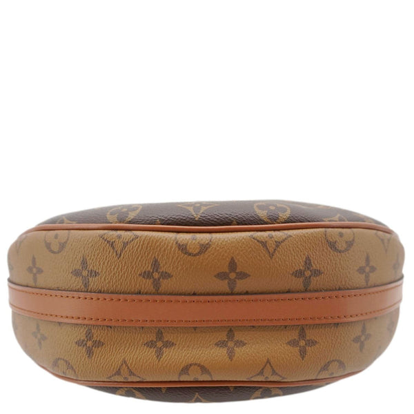 LOUIS VUITTON Loop Reverse Monogram Canvas Hobo Shoulder Bag Brown