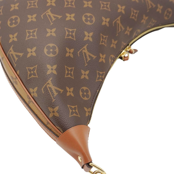 LOUIS VUITTON Loop Reverse Monogram Canvas Hobo Shoulder Bag Brown
