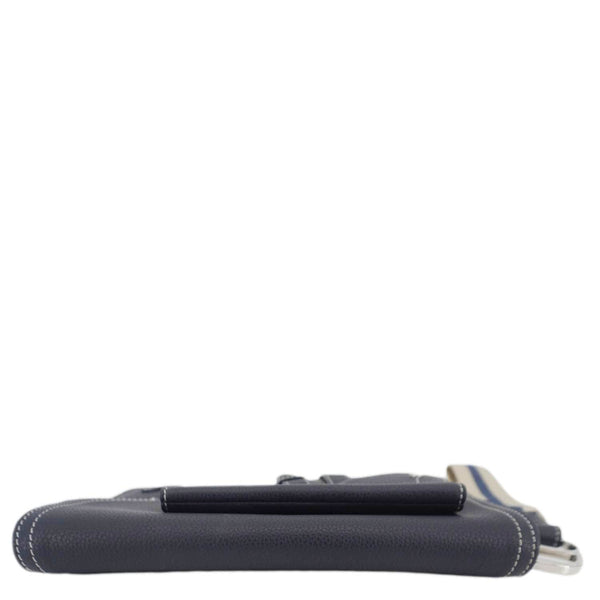 CHRISTIAN DIOR X KAWS Saddle Leather Wristlet Navy Blue