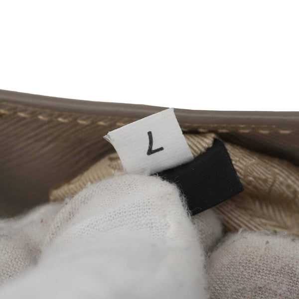 PRADA Galleria Double Zip Saffiano Leather Top Handle Tote Bag Beige