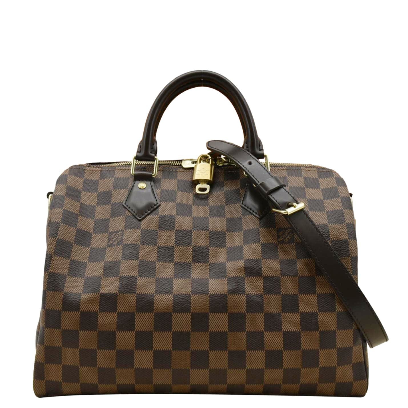 LOUIS VUITTON Speedy 30 Bandouliere Damier Ebene Shoulder Bag Brown