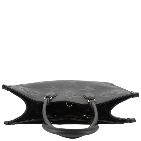 LOUIS VUITTON Onthego MM Giant Monogram Empreinte Leather Tote Bag Black