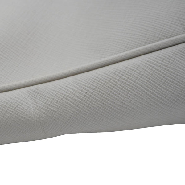 PRADA Galleria Double Zip Saffiano Leather Top Handle Tote Bag Beige