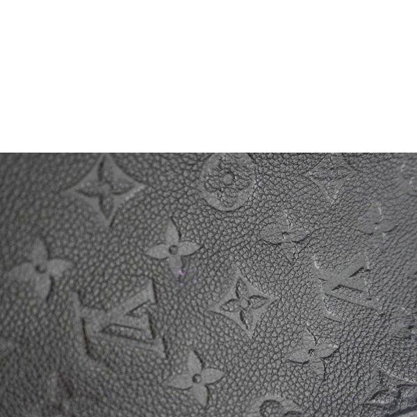 LOUIS VUITTON Onthego MM Giant Monogram Empreinte Leather Tote Bag Black