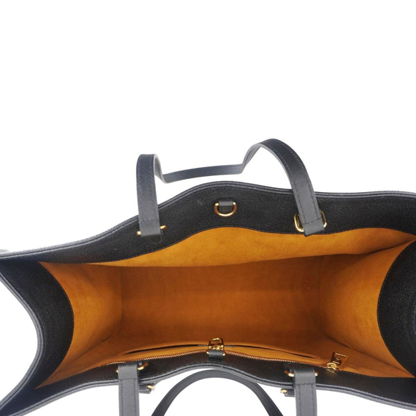 LOUIS VUITTON Onthego MM Giant Monogram Empreinte Leather Tote Bag Black