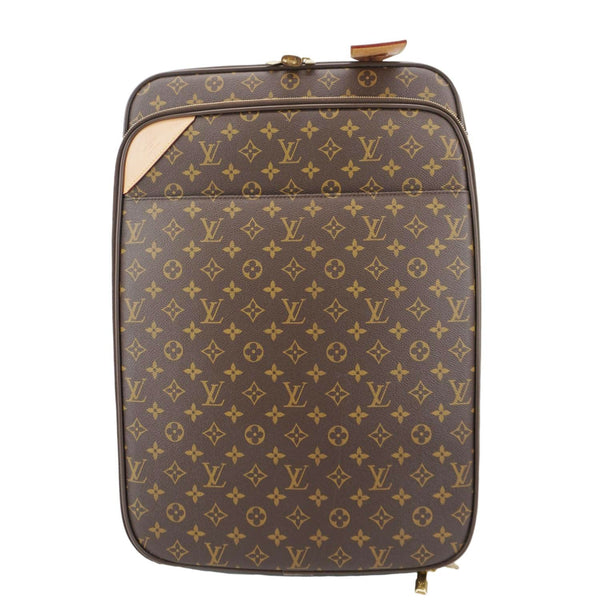 LOUIS VUITTON Pegase 55 Monogram Canvas Luggage Suitcase Travel Bag Brown