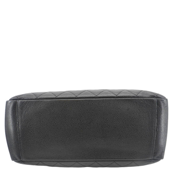 CHANEL Grand Shopping Quilted Leather Tote Bag Black