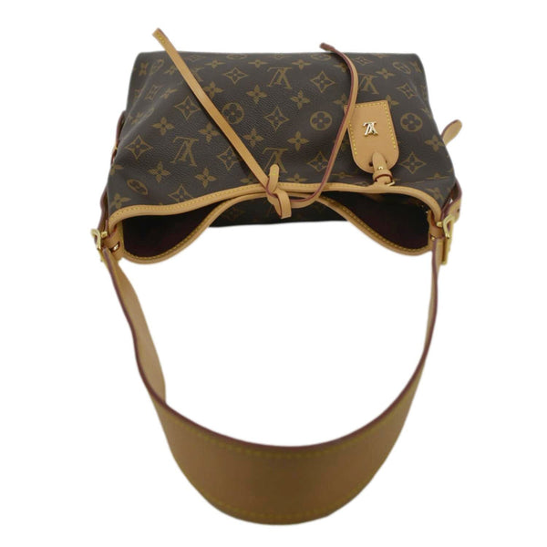 LOUIS VUITTON Classic Carryall PM Shoulder Bag Brown with land scap view