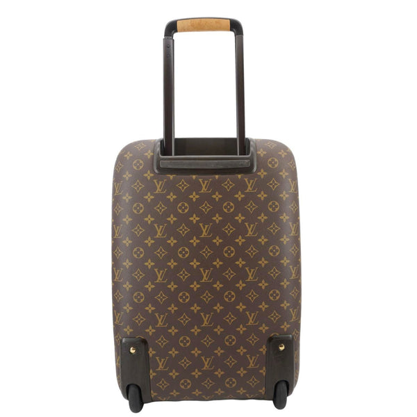 LOUIS VUITTON Pegase 55 Monogram Canvas Luggage Suitcase Travel Bag Brown