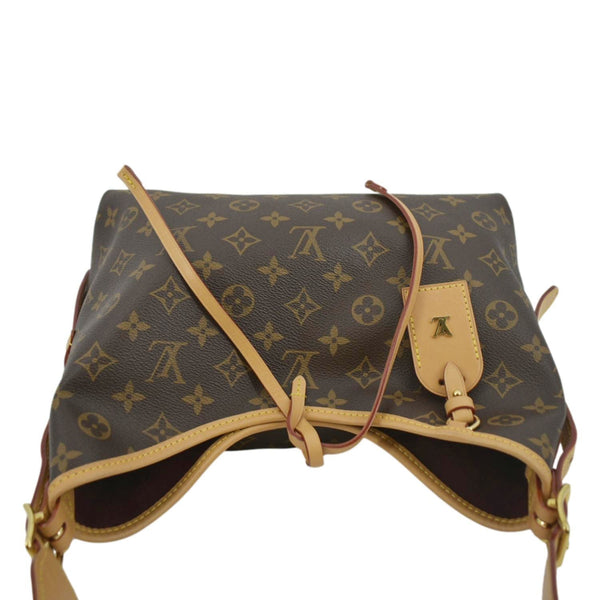 LOUIS VUITTON Classic Carryall PM Shoulder Bag Brown with upper side view