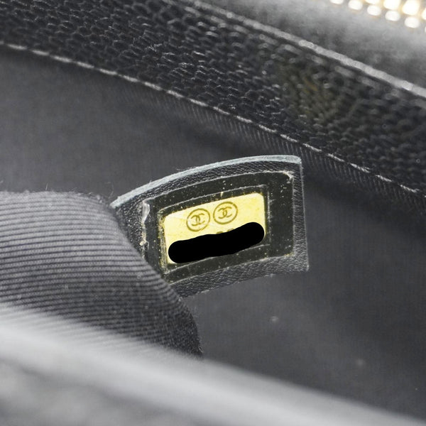 CHANEL Grand Shopping Quilted Leather Tote Bag Black