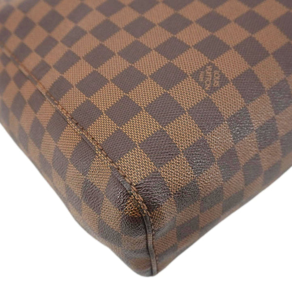 LOUIS VUITTON Portobello PM Damier Ebene Hobo Bag Brown