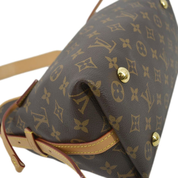 LOUIS VUITTON Classic Carryall PM Shoulder Bag Brown with right side view