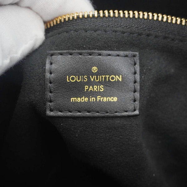 LOUIS VUITTON Petite Malle Souple Monogram Empreinte Shoulder Bag Black