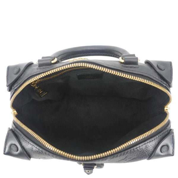 LOUIS VUITTON Petite Malle Souple Monogram Empreinte Shoulder Bag Black