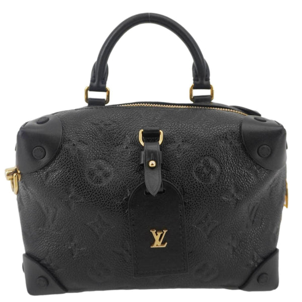 LOUIS VUITTON Petite Malle Souple Monogram Empreinte Shoulder Bag Black