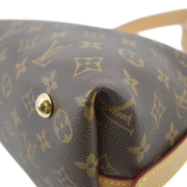 LOUIS VUITTON Classic Carryall PM Shoulder Bag Brown lower left side view