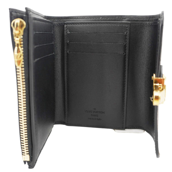 LOUIS VUITTON Cherrywood Monogram Canvas Compact Wallet Black